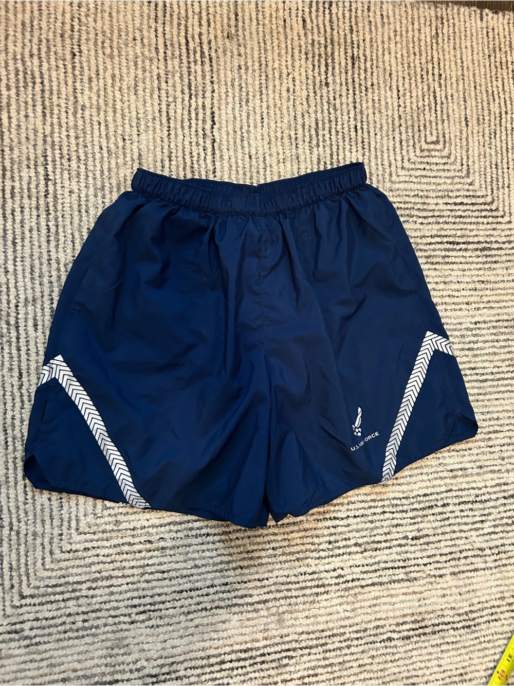 US Air Force IPTU Shorts Mens Medium Blue PT Training Military Reflective Gear